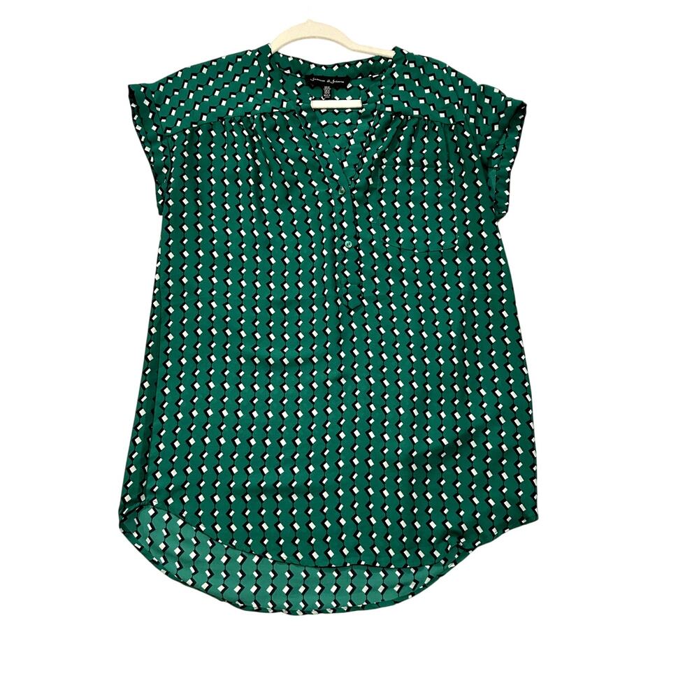 Jasmin and Juliana  Green Short Sleeve Blouse